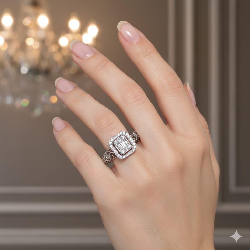 Anillo Irene - Anillo Oro Blanco 18K