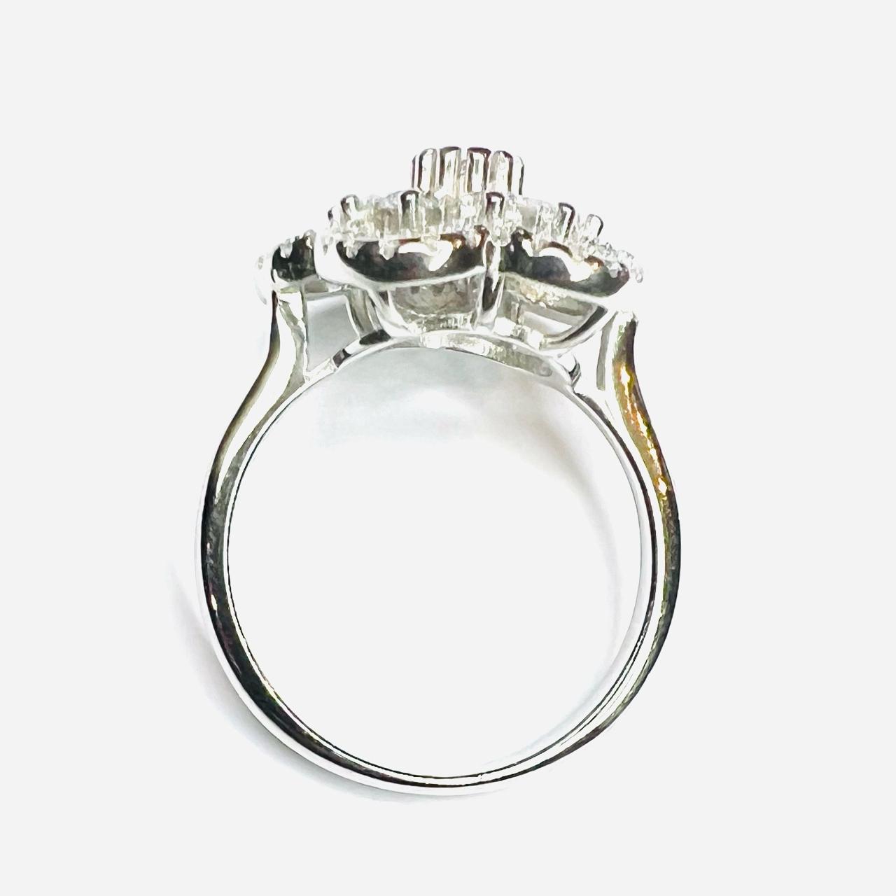 Anillo plata roseton vintage