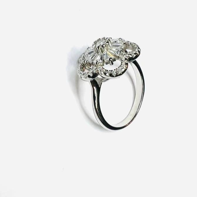 Anillo plata roseton vintage