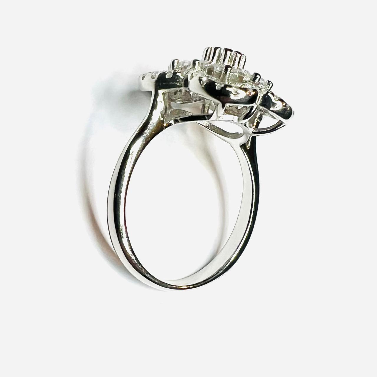Anillo plata roseton vintage