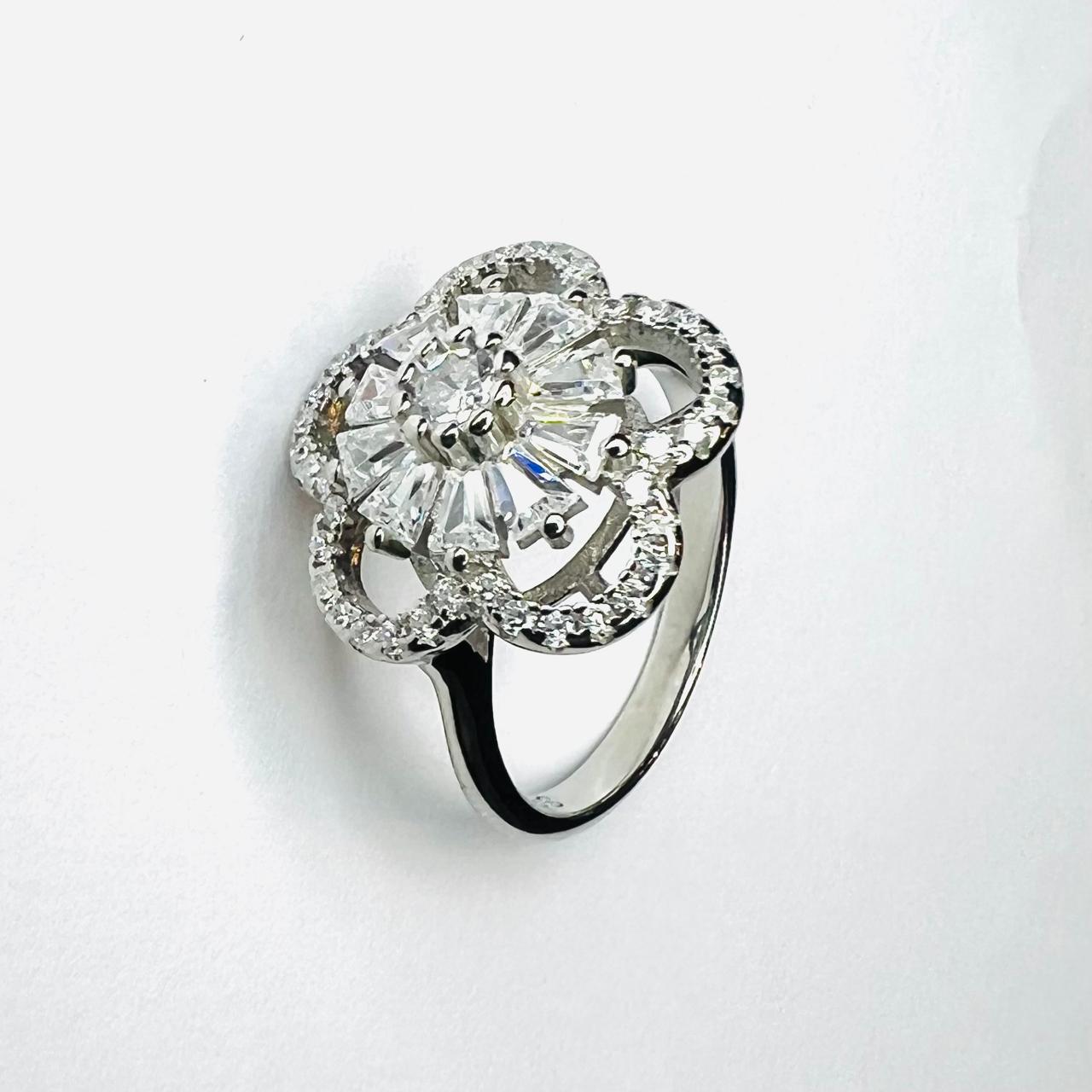 Anillo plata roseton vintage