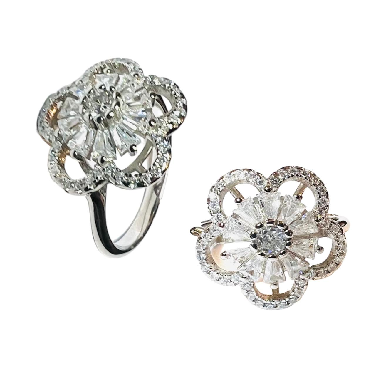 Anillo plata roseton vintage