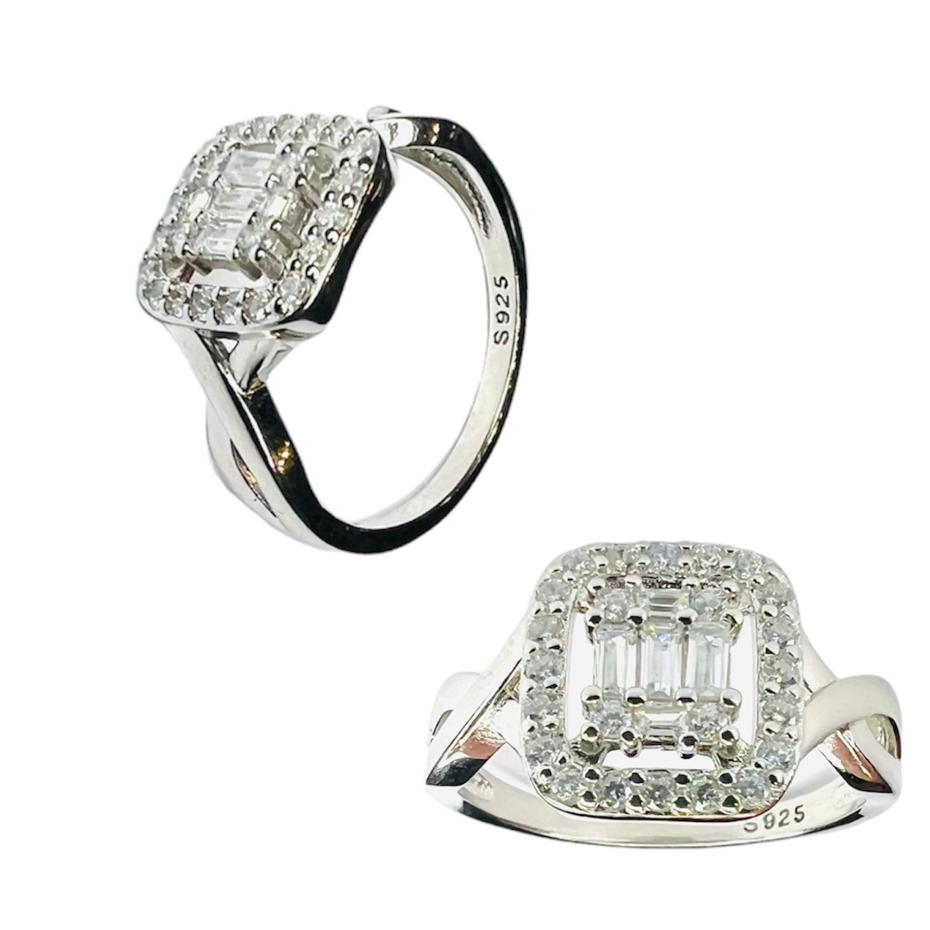 Anillo vintage, terminación cruzada
