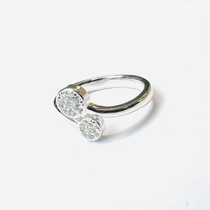 Anillo plata 925 , doble circulo