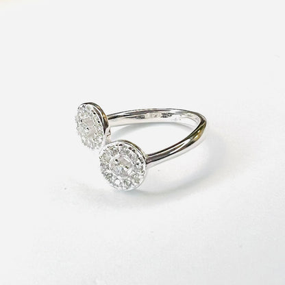 Anillo plata 925 doble astro