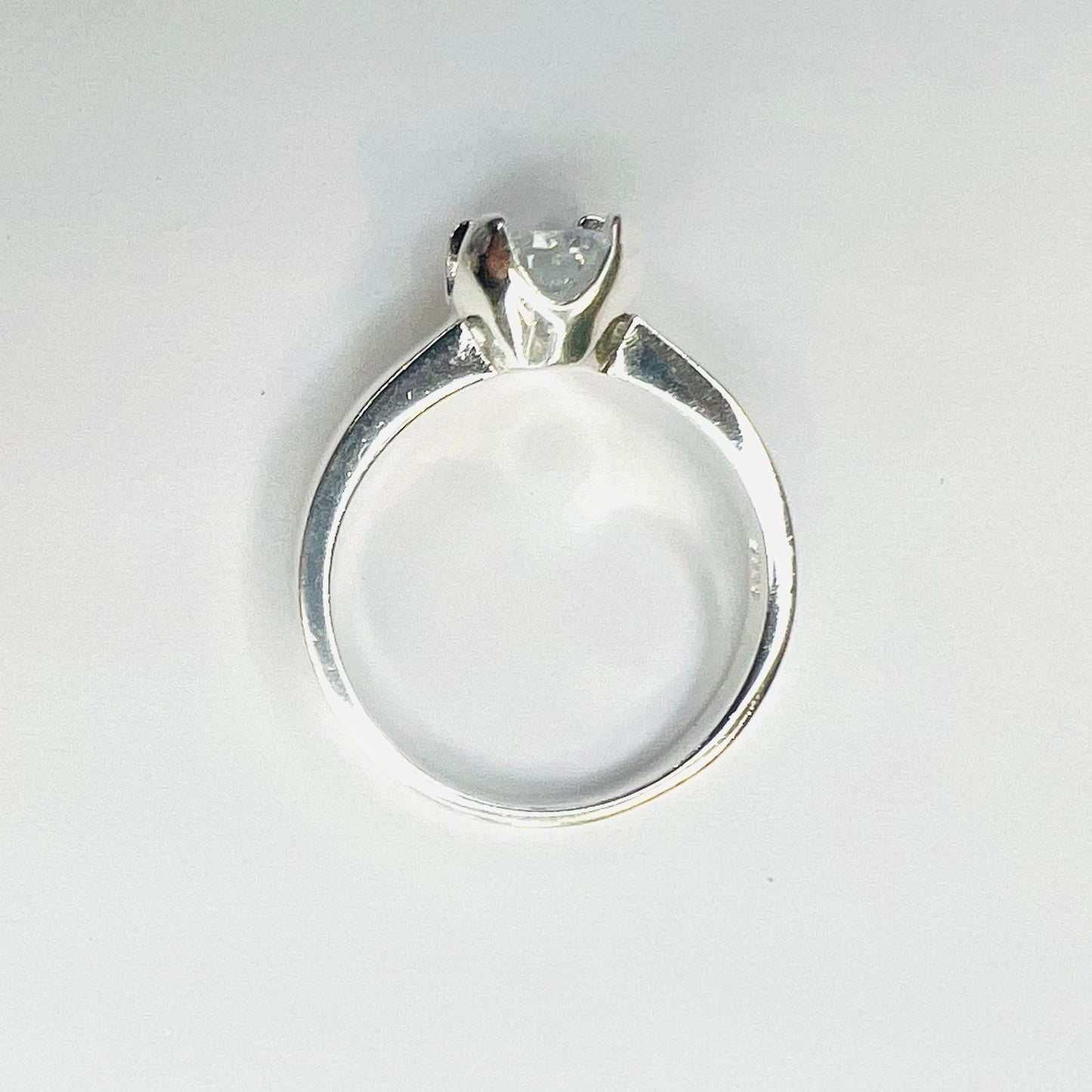 Anillo plata 925 solitario gran corona