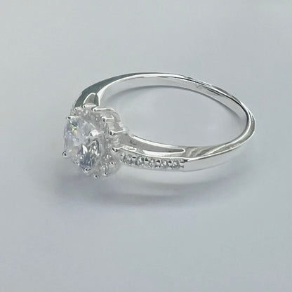 Anillo plata 925 solitario sun central