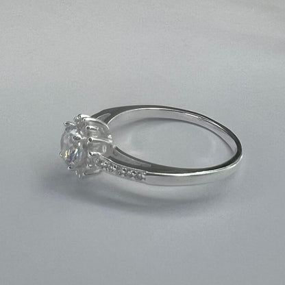 Anillo plata 925 solitario sun central