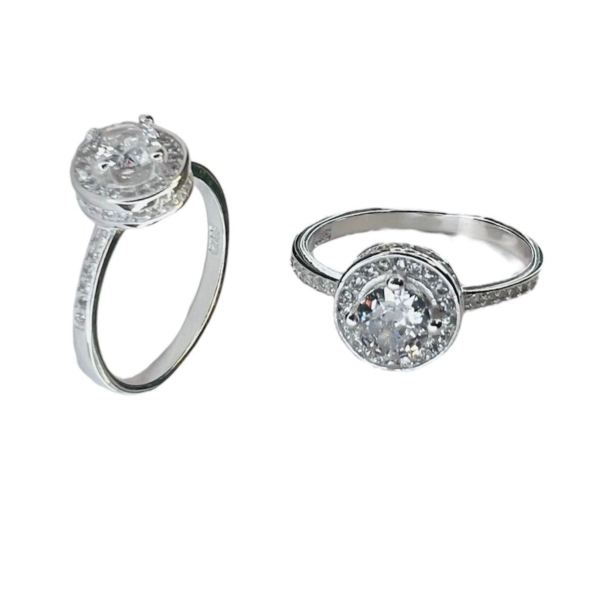 Anillo solitario redondo