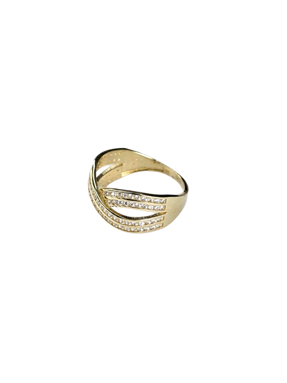 Anillo doble infinito con zirconita