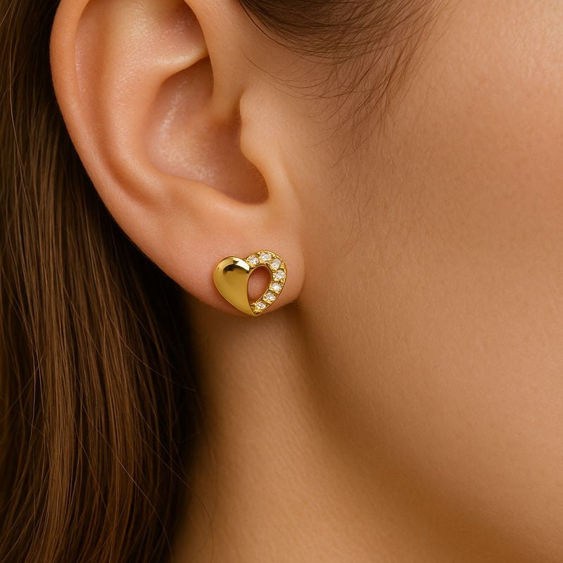 Aros Mix Corazón - Aros Oro Italiano 18K