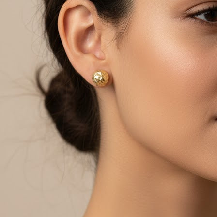 Aros Bola de Fuego - Aros Oro 18K