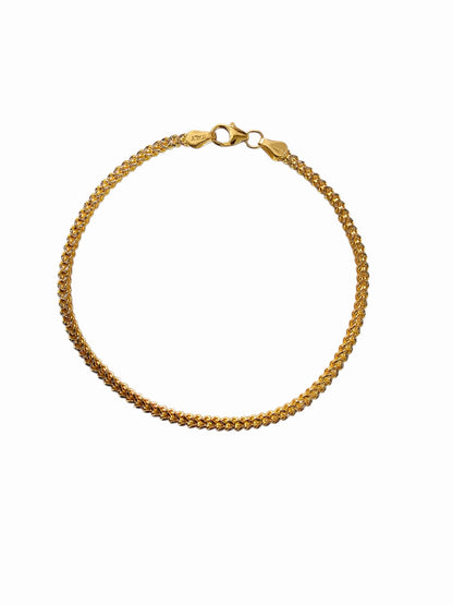 Pulsera Oro Amarillo 18 Kilates Espiga