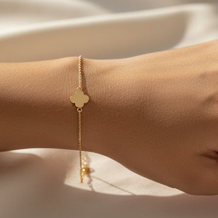 PULSERA FLOR CUATRO PETALOS