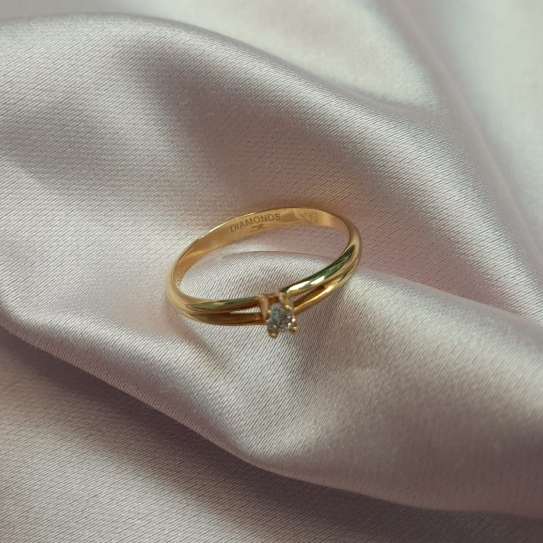 Anillo Oro amarillo diamante - Anillo Oro 18k