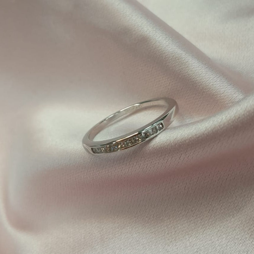 Anillo oro blanco diamantes - Anillo Oro 18k