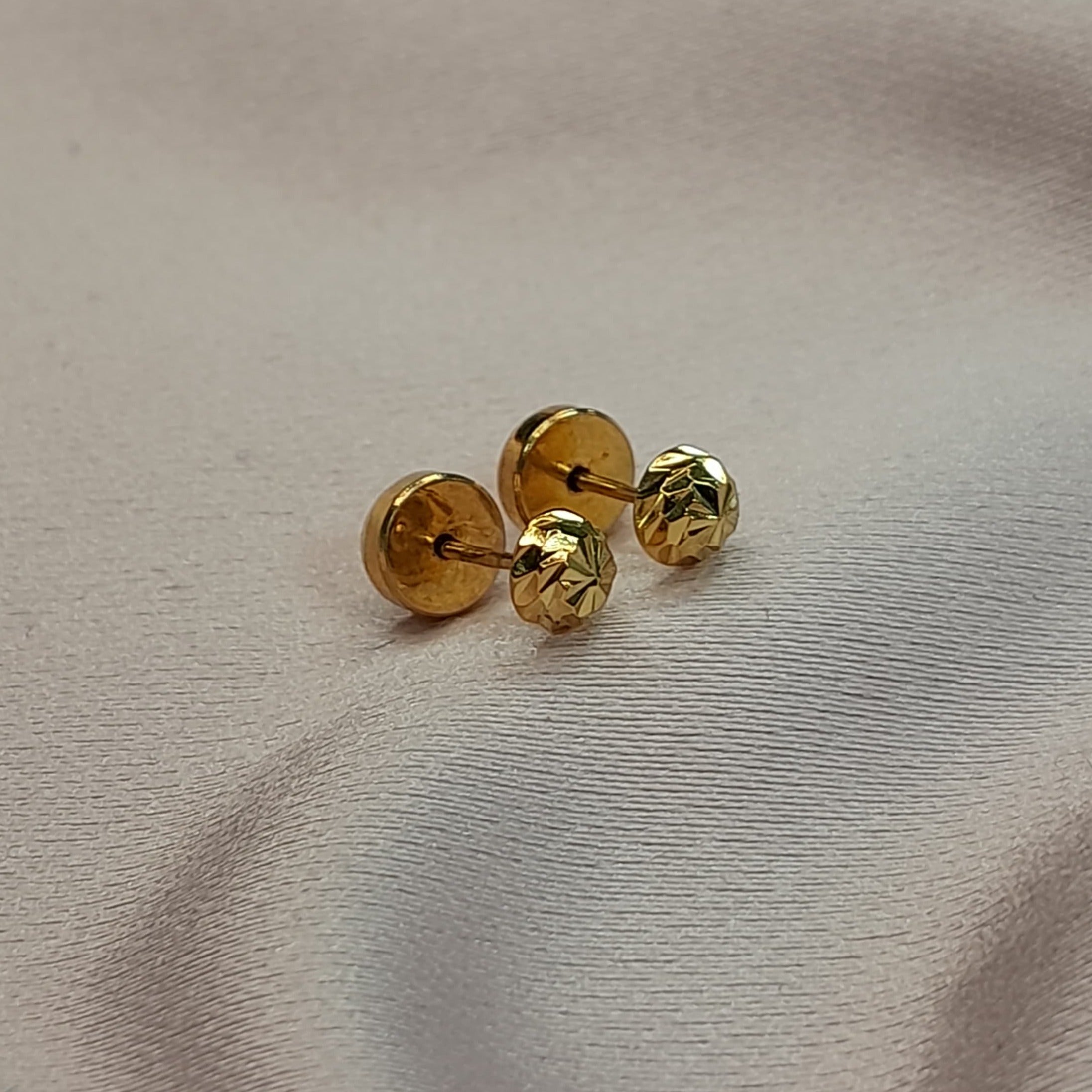 Aros Abridor Bolita de Fuego - Aros oro 18k