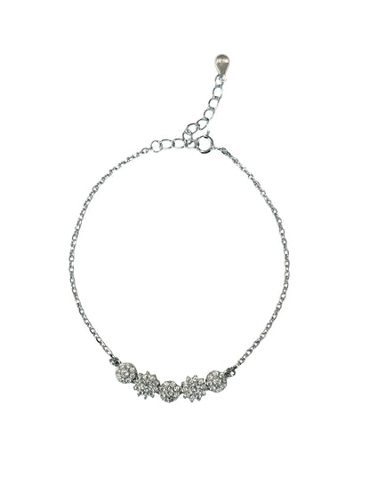 Pulsera Plata 925 y Zirconia Flowers