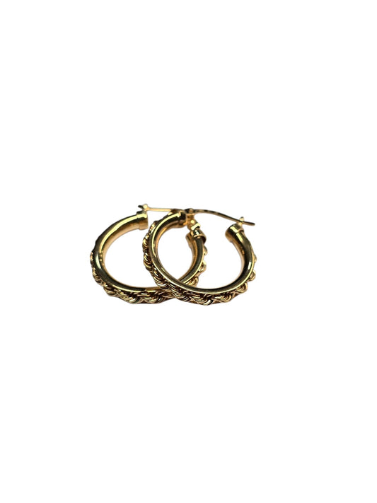 Aros Oro 18 kilates Argolla Trenzada