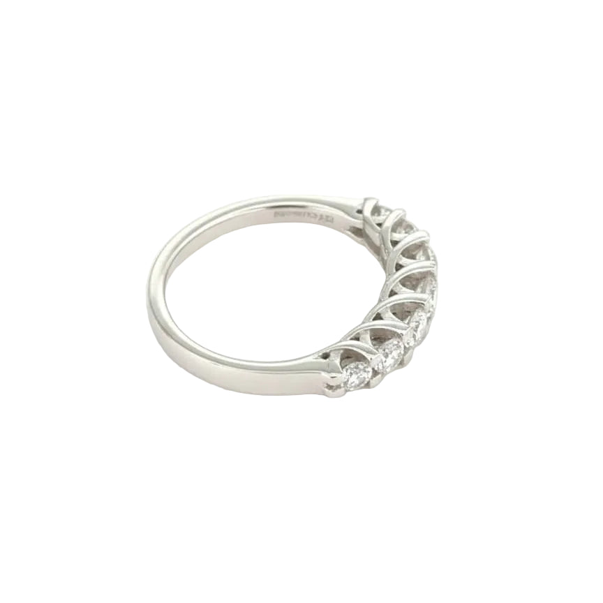 Anillo Medio Cintillo - Anillo Oro Blanco 18K