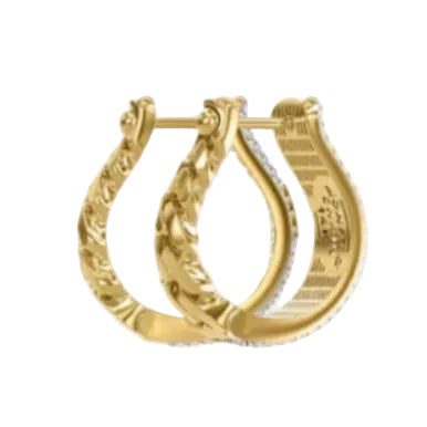 Aros Cubano - Oro Amarillo