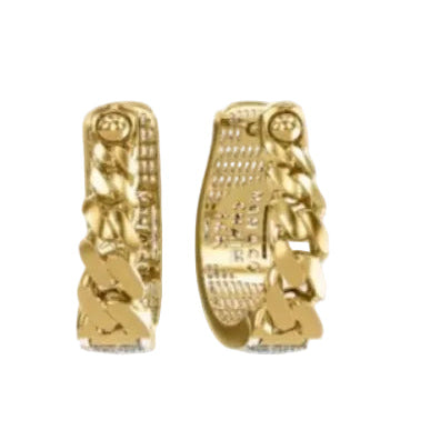 Aros Cubano - Oro Amarillo