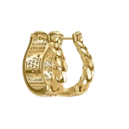 Aros Cubano - Oro Amarillo