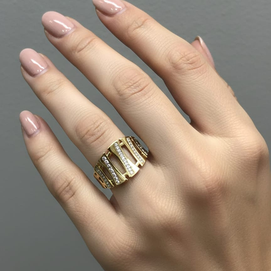 Anillo Arcobalento - Anillo Oro italiano 18K