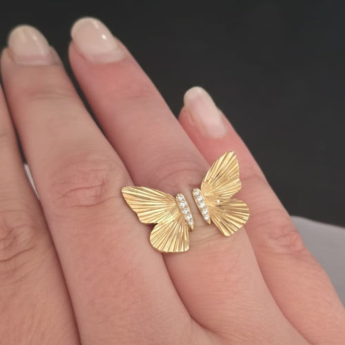Anillo Farfalla - Anillo Oro 18K