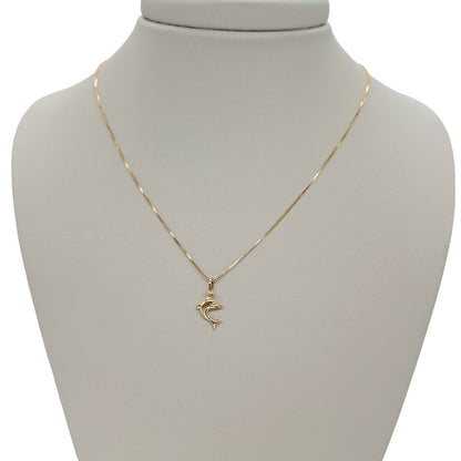Collar en oro amarillo Italiano 18 Kilates Delfín