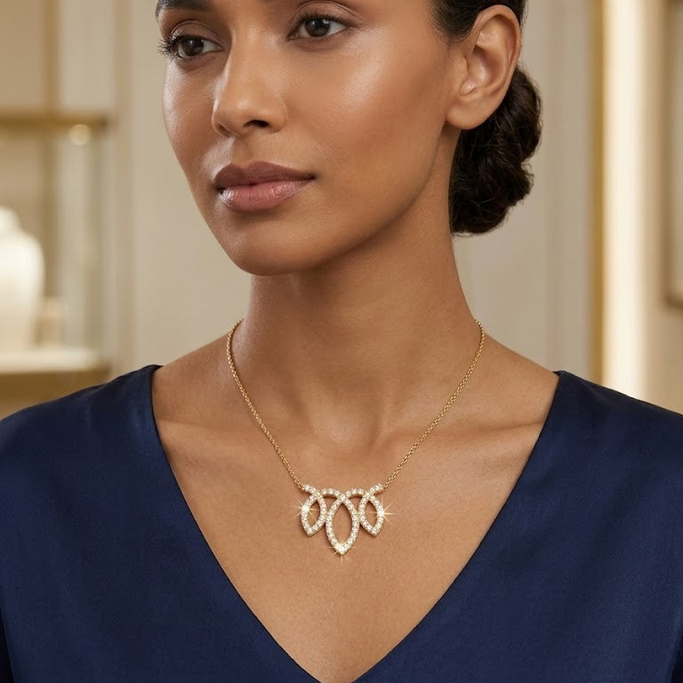 Collar Pétalos de Luz - Collar Oro 18K