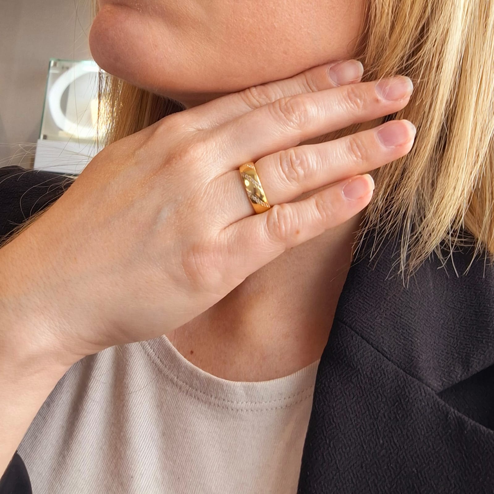 Anillo Oro 18 Kilates Rayo de Oro