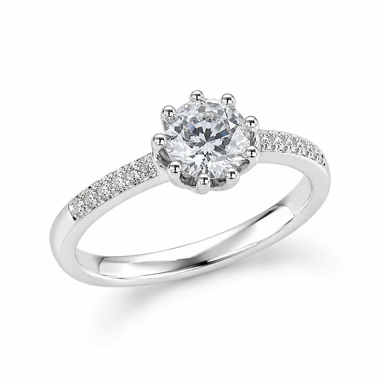 Anillo Plata 925 Solitario Sun Central