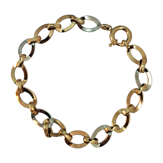 Pulsera Oro 18 Kilates Bicolor