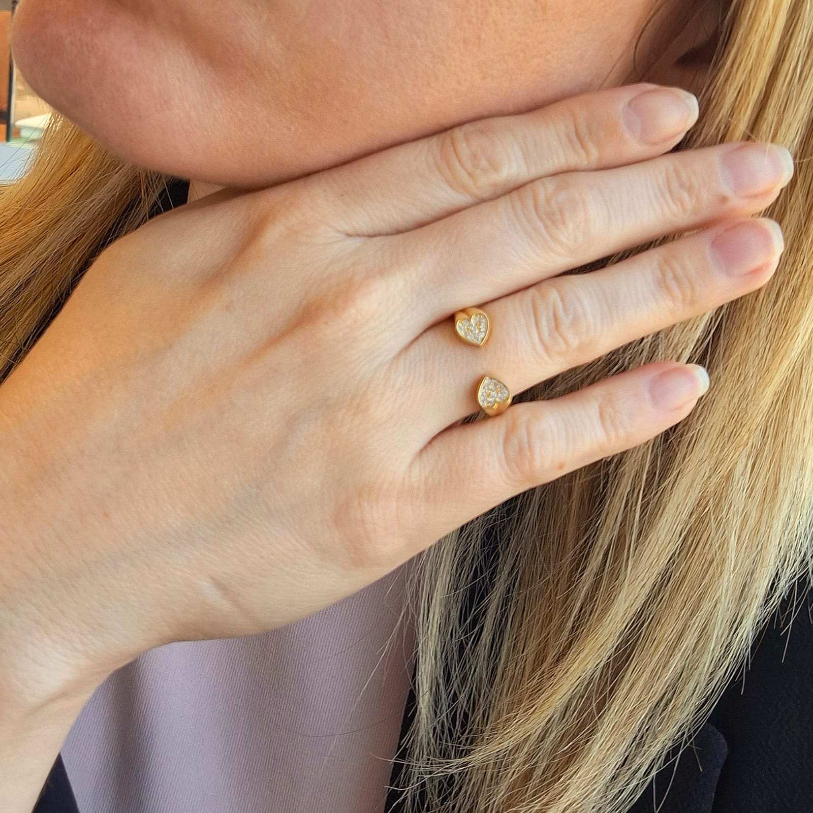 ANILLO DOBLE CORAZON