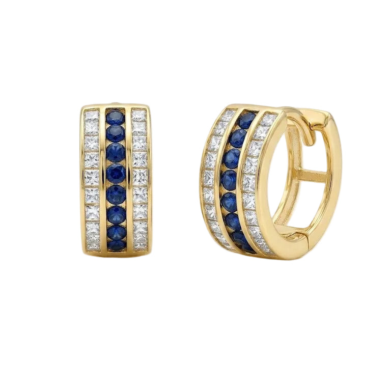 Aros Argollas Midnight - Aros Oro Italiano 18K