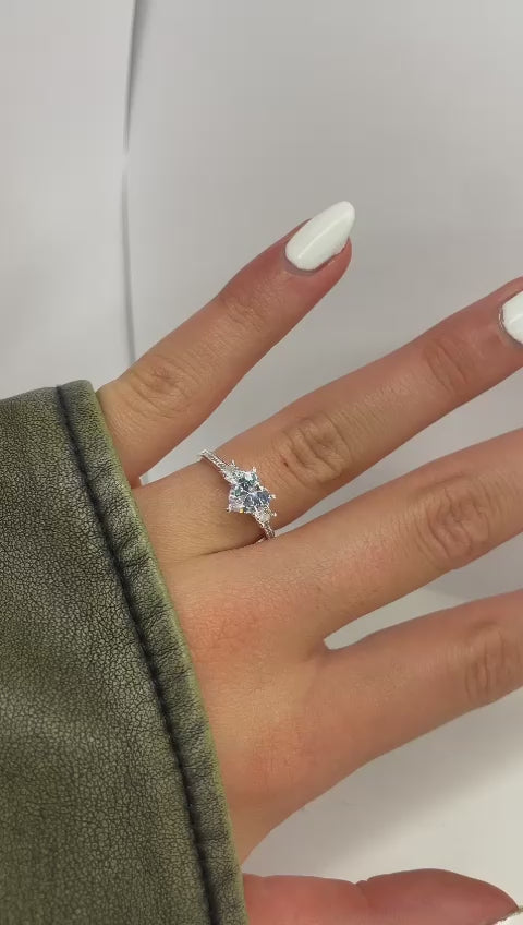 Anillo tricillo gran corazón central