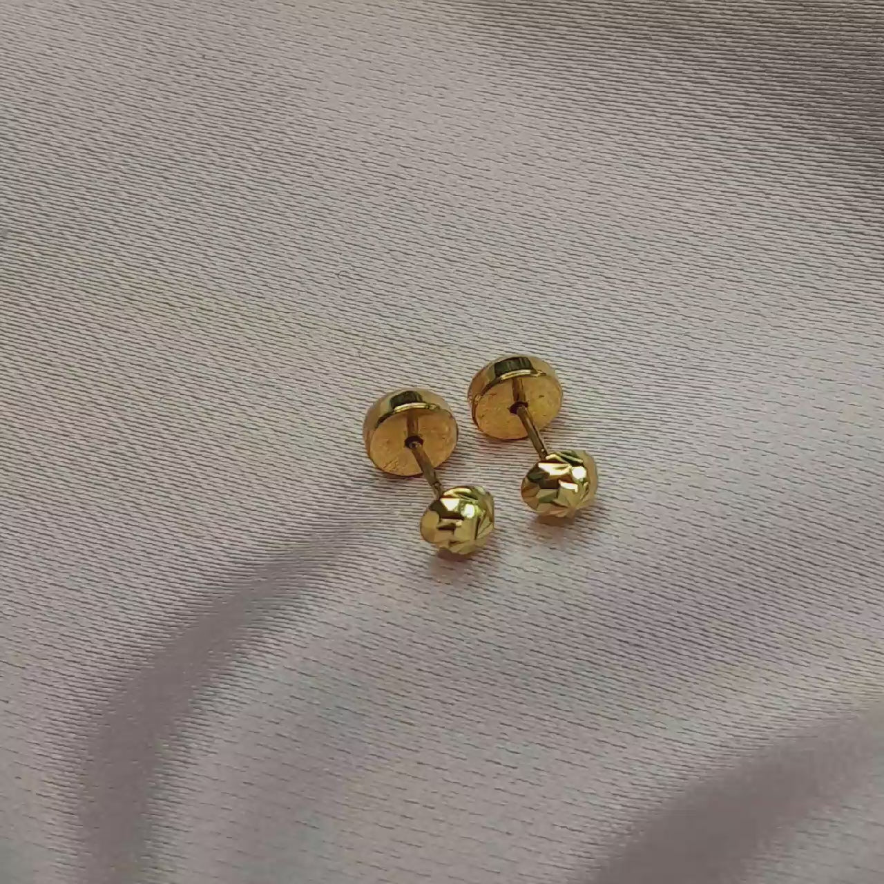 Aros Abridor Bolita de Fuego - Aros oro 18k