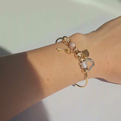 Pulsera Tipo Charms Estilo Romántico