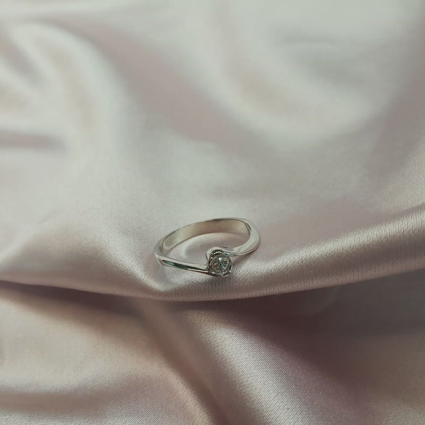 Anillo Oro Blanco Diamante - Anillo Oro 18k