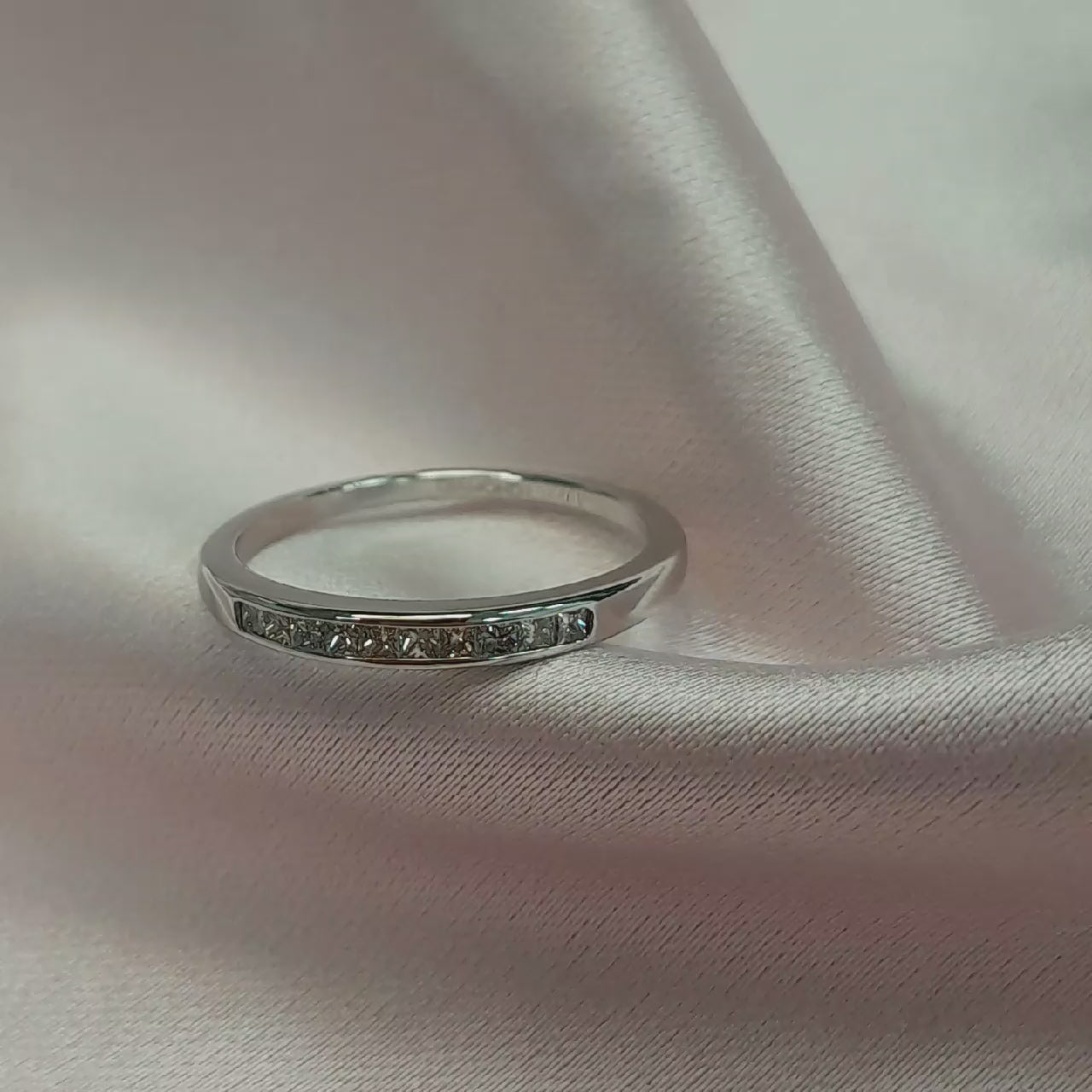 Anillo oro blanco diamantes - Anillo Oro 18k