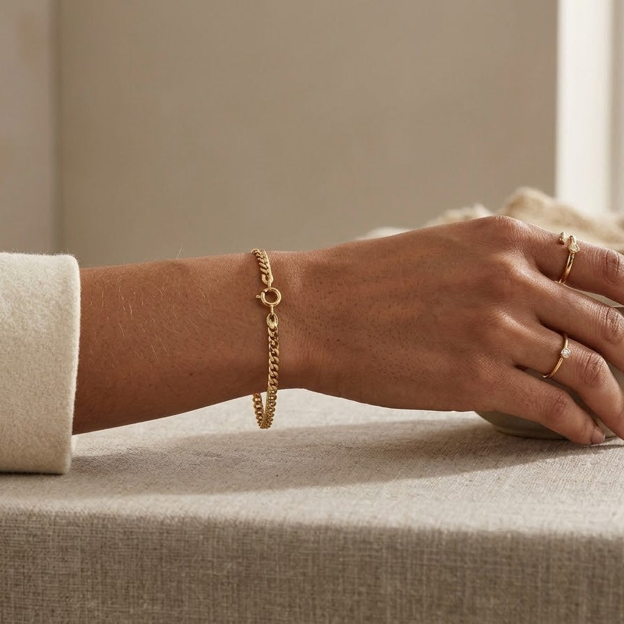 Pulsera Grumet Essential - Pulsera Oro Italiano 18k