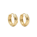 Aros Argollas Facetadas - Aros Oro Italiano 18K