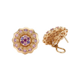 Aros Rosetón Dhalia - Aros Oro Italiano 18K