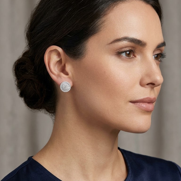 Aros Sinfonía de Diamantes - Aros Oro 18K