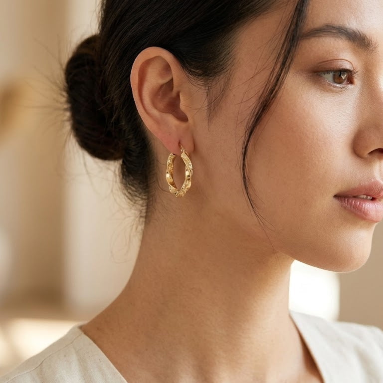 Aros Argollas Destello Infinito - Aros Oro 18k