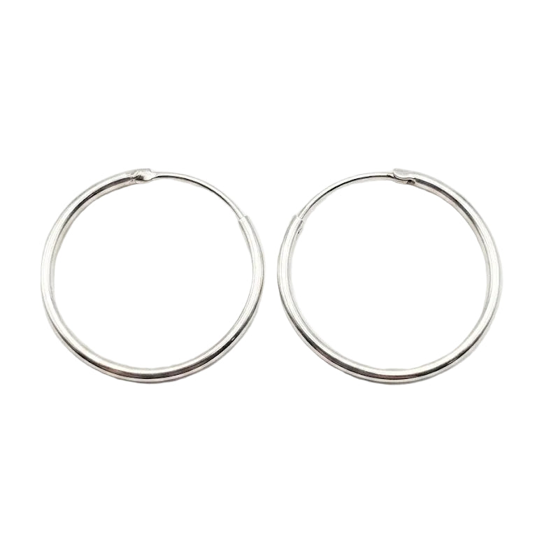 Aros Argollas Sinfín Clásicas - Aros plata 925