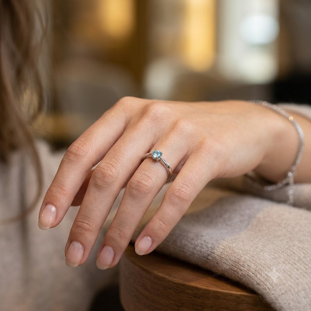 Anillo ice blue - Oro 18k