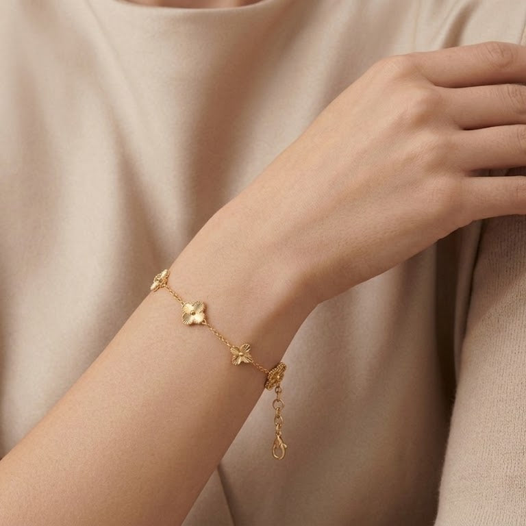 Pulsera Clover - Pulsera Oro 18k
