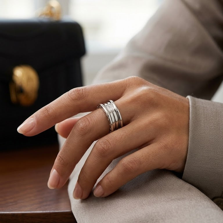 Anillo Sinuosa - Anillo Oro 18k